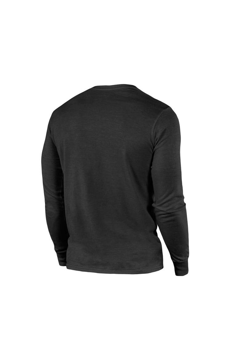 Men's Majestic Threads Black Philadelphia 76ers City and State Tri-Blend Long Sleeve T-Shirt, Alternate, color, Black