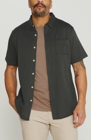 7 Diamonds Bennet Stripe Seersucker Short Sleeve Button-Up Shirt