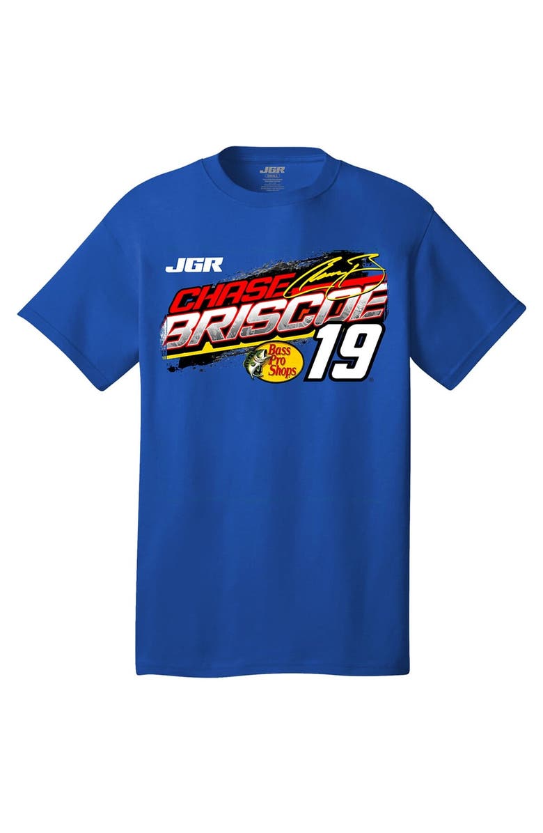 JOE GIBBS RACING TEAM COLLECTION Men's Joe Gibbs Racing Team Collection Royal Chase Briscoe Bass Pro Shops Car T-Shirt, Alternate, color, Royal