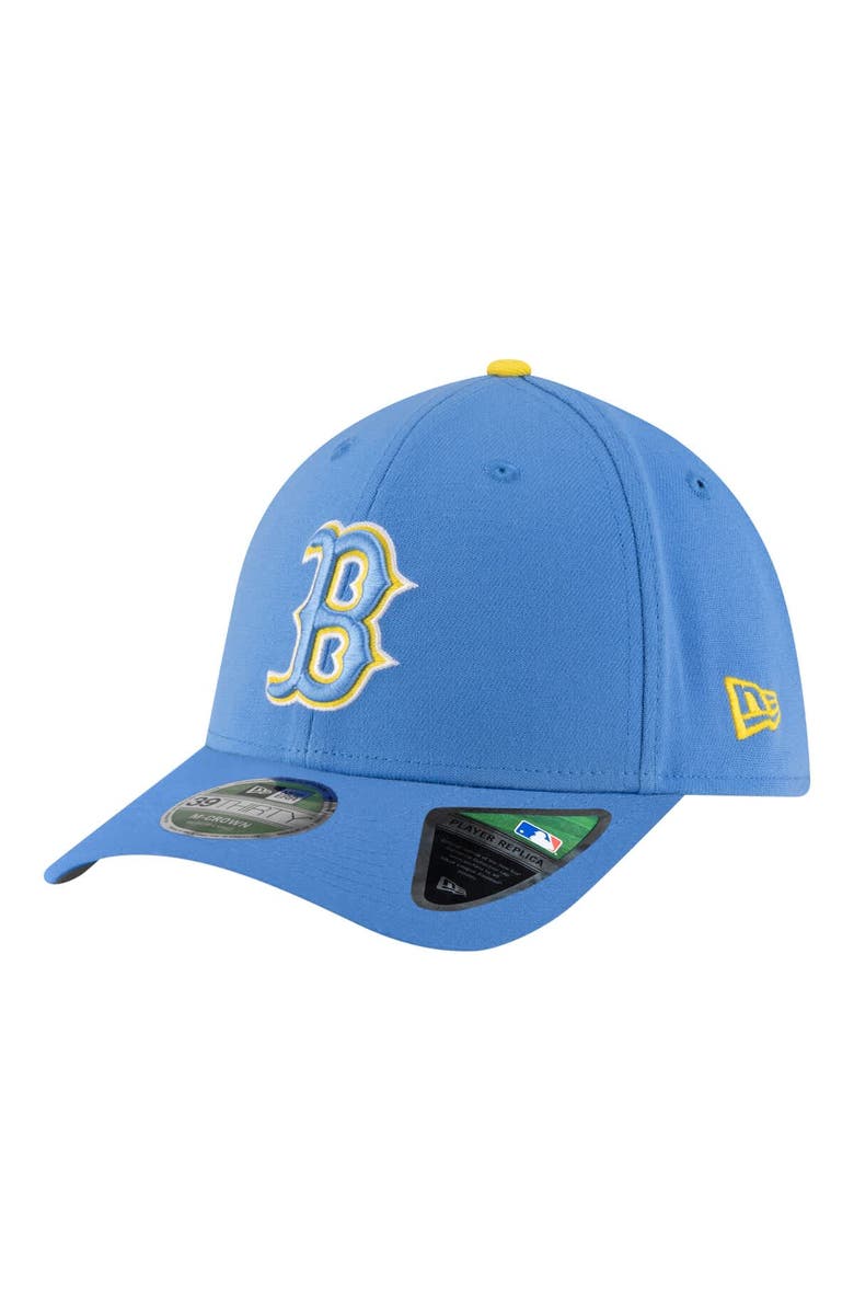 New Era Men's New Era  Light Blue Boston Red Sox Player Replica 39THIRTY M-Crown Flex Hat, Main, color, Light Blue