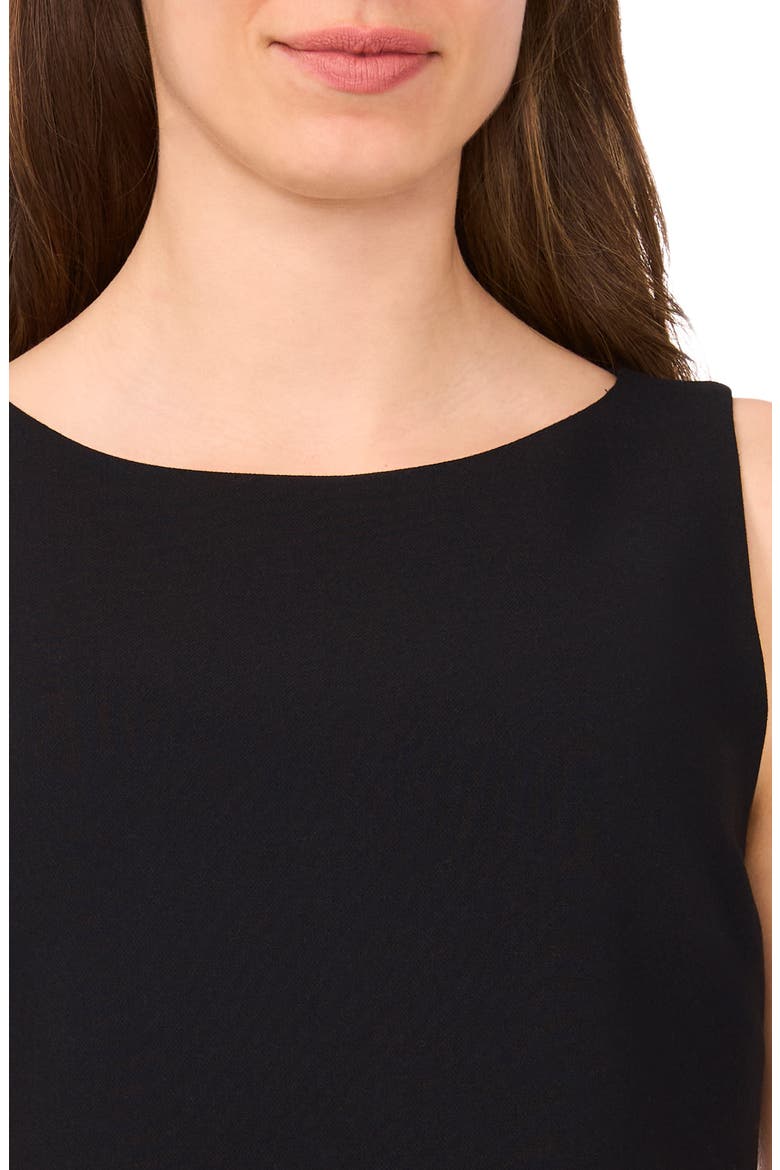 Sleeveless A-Line Minidress, Alternate, color, RICH BLACK