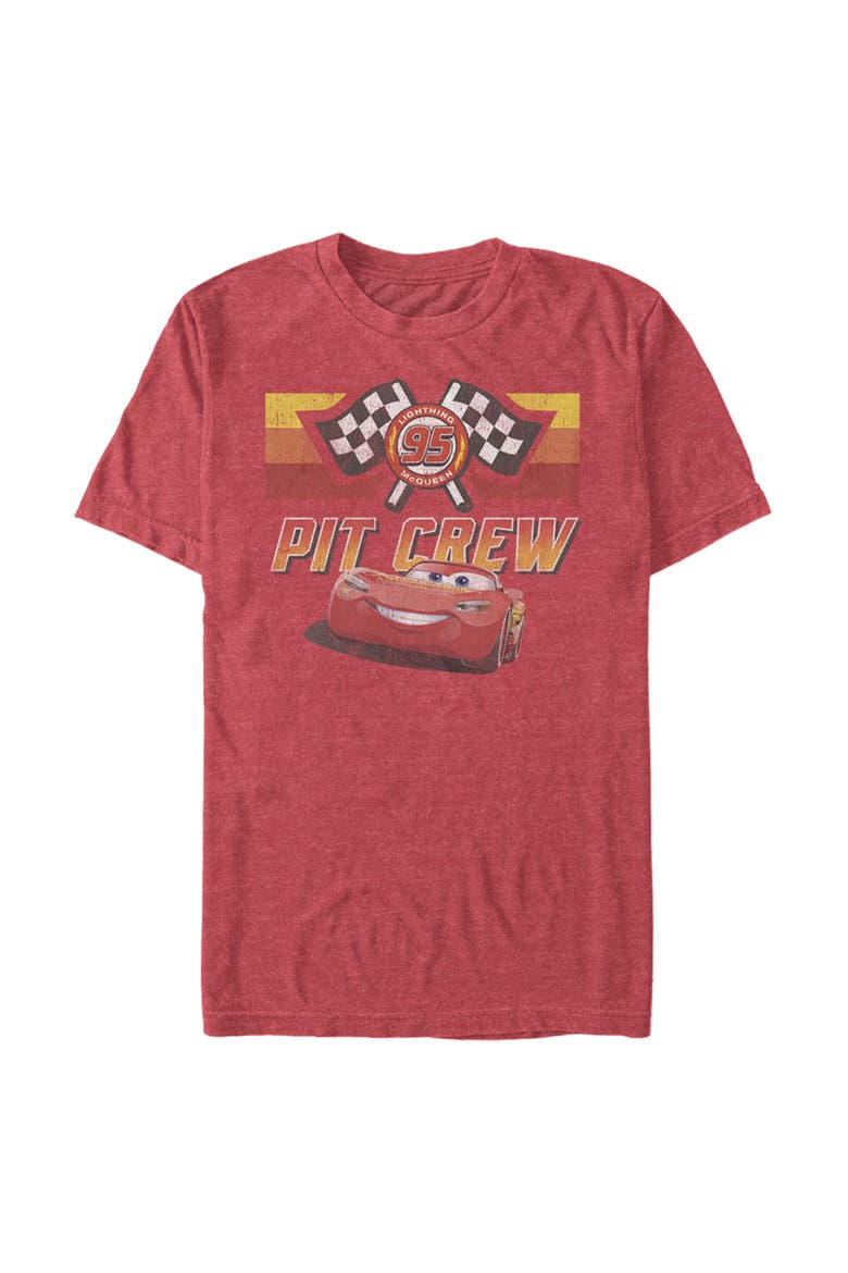 Men's Cars Pit Crew Team  Graphic T-Shirt, Main, color, Red Heather