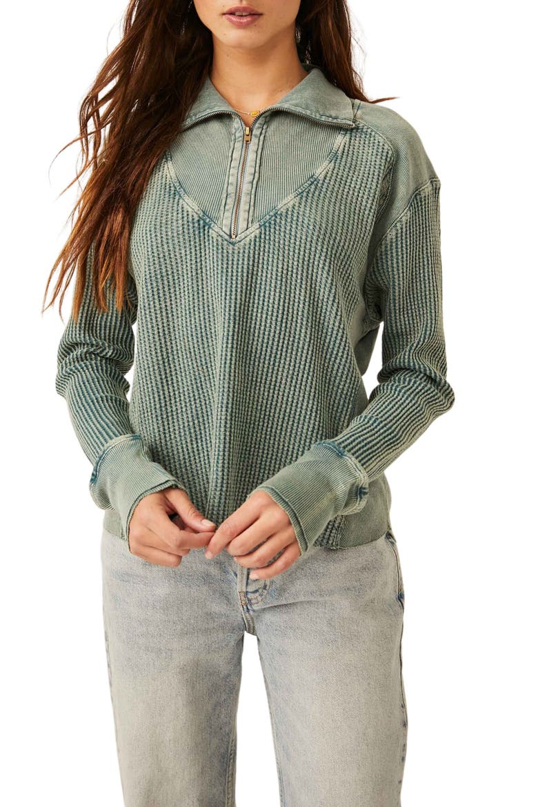 Ashton Half Zip Thermal Top, Main, color, DRIED PINE