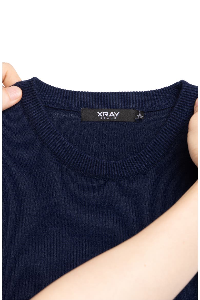 Kids' Basic Crew Neck Sweater, Alternate, color, NAVY