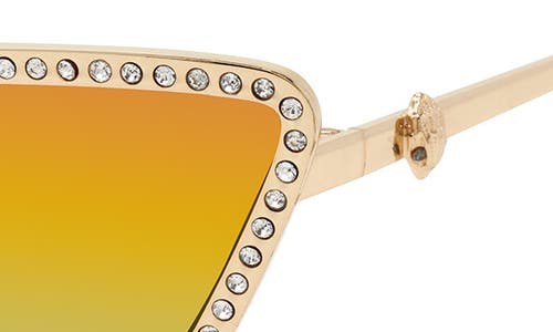 Kurt Geiger Cat Eye Sunglasses, 60mm In Gold/rainnbow Fl