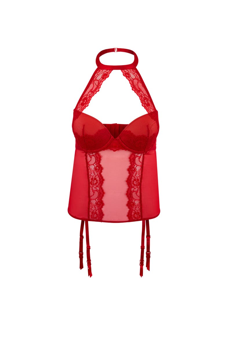 Shelly Bustier, Alternate, color, Dark red