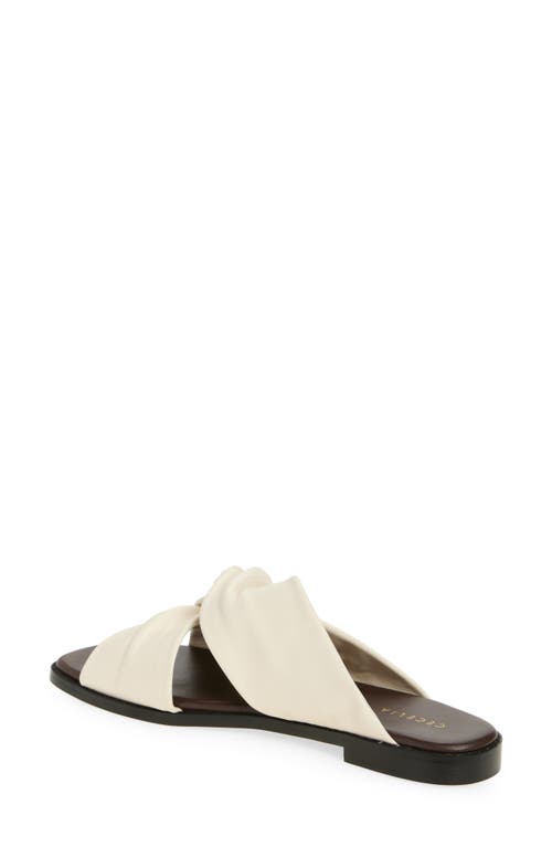 Cecelia New York Idea Slide Sandal In Alabaster