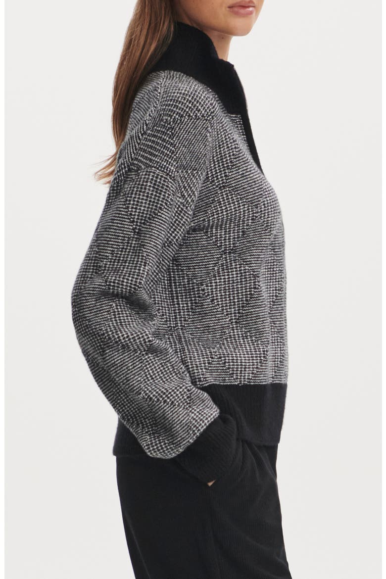 Aldridge Half-Zip Sweater, Alternate, color, BLACK