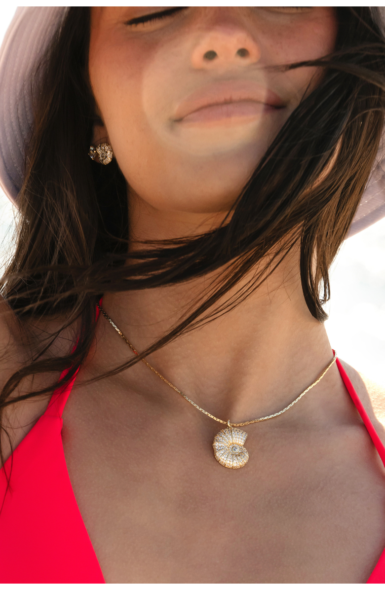 Electric Picks Oceans Necklace, Alternate, color, Gold