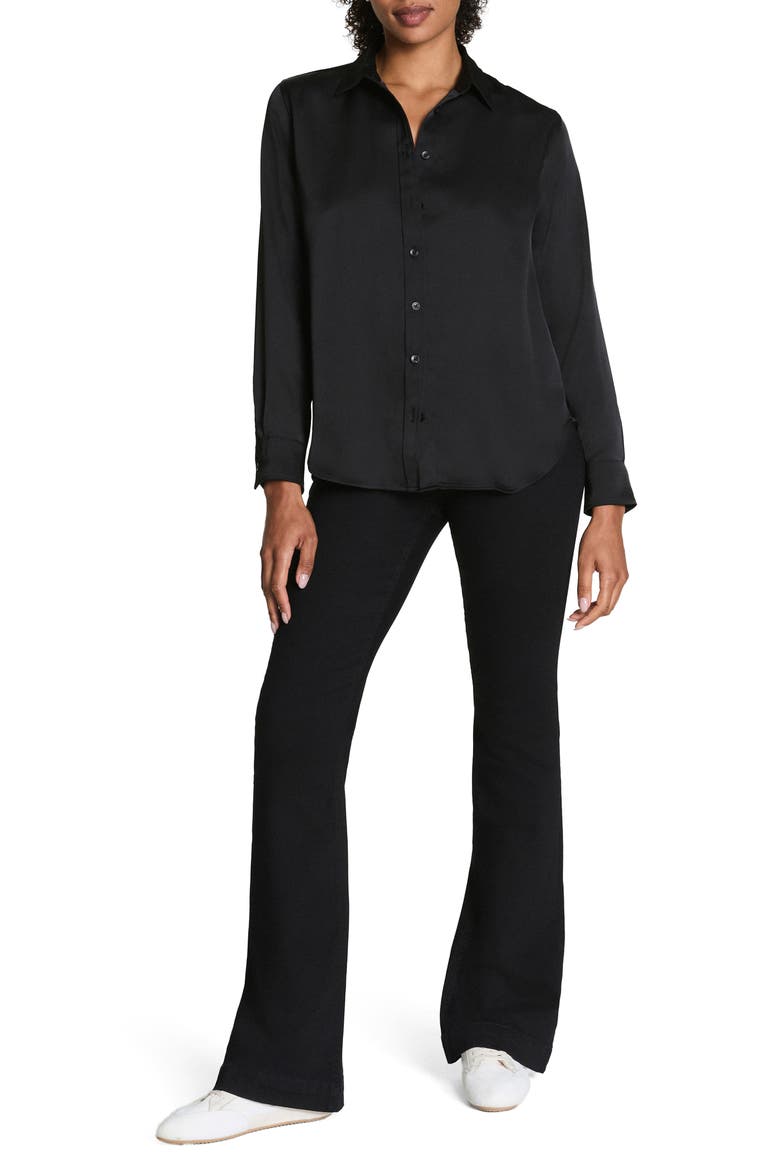 Better Than Silk Button-Down Shirt, Alternate, color, CLASSIC BLACK