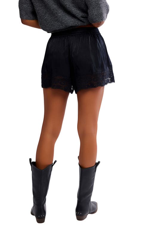 Free People Midnight Muse Pajama Shorts In Black