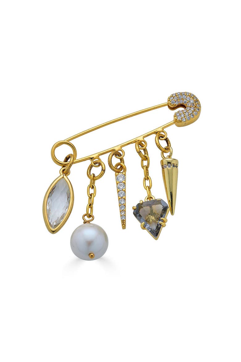 Charmed Brooch, Main, color, Gold