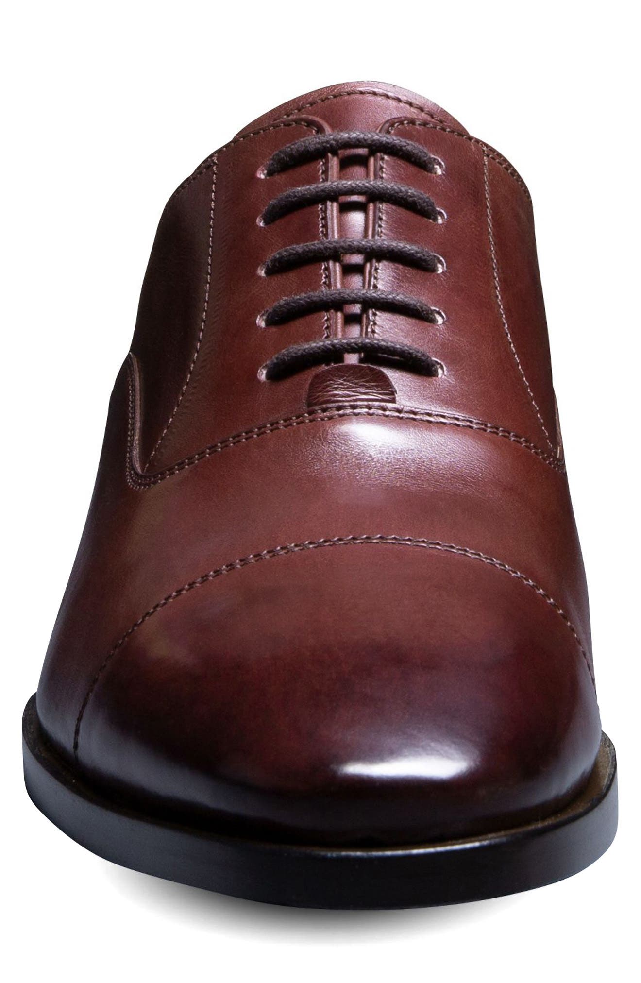 Siena Clean Cap Toe Oxford, Alternate, color, BURGUNDY