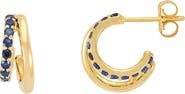 Estella Bartlett Cubic Zirconia Double Hoop Earrings