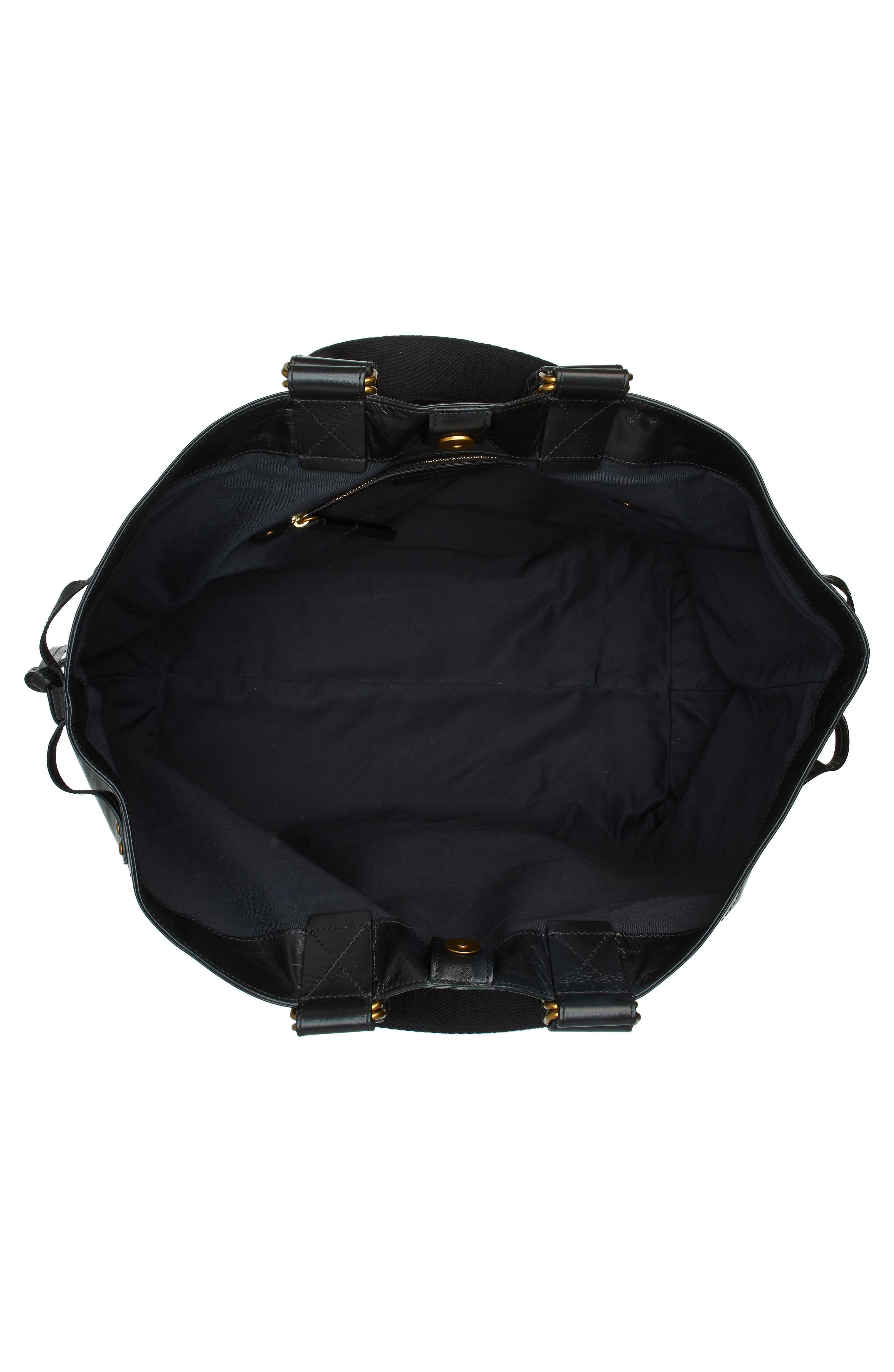 Isabel Marant Wardy Leather Shopper Tote, Alternate, color, Black