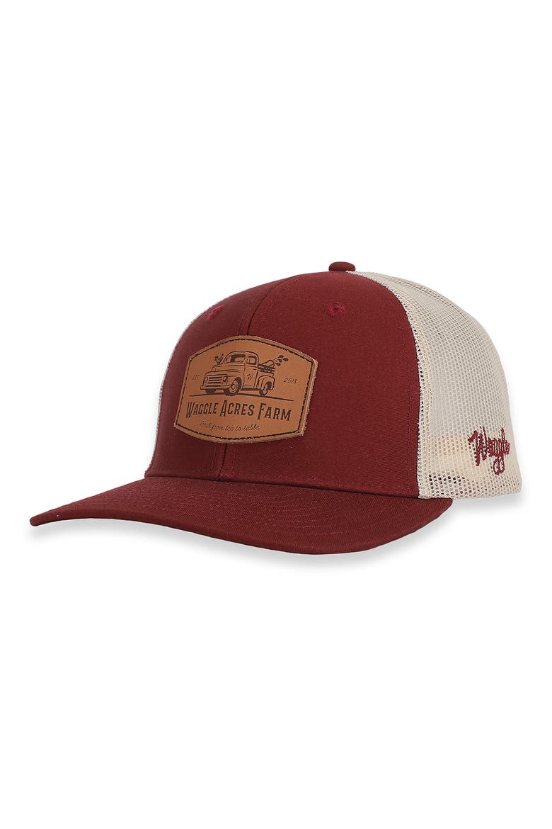 Acres Trucker Hat, Main, color, RED