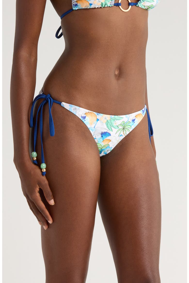 Side Tie Bikini Bottoms, Alternate, color, BLUE CRUSH