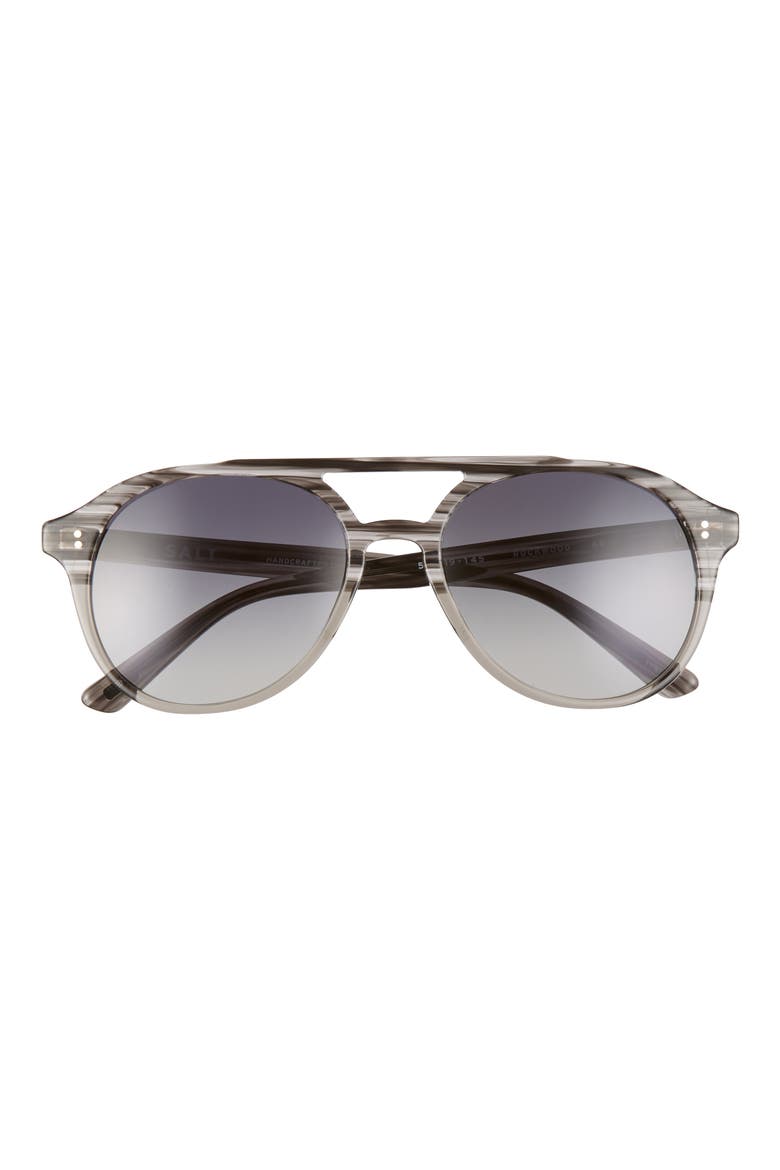Rockwood 56mm Polarized Aviator Sunglasses, Main, color, MATTE GREY