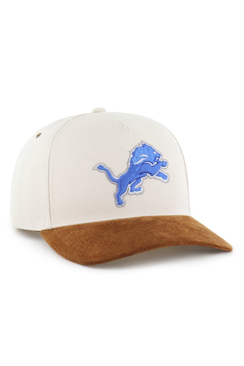 Men's Carhartt x '47 Natural/Brown Detroit Lions Undyed Relaxed Hitch Adjustable Hat, Alternate, color, Natural