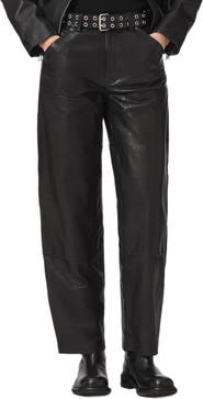 AllSaints Manta Wide Leg Leather Trousers