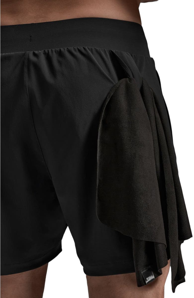 2XU Motion 2-in-1 5 Inch Shorts, Alternate, color, Black/Black