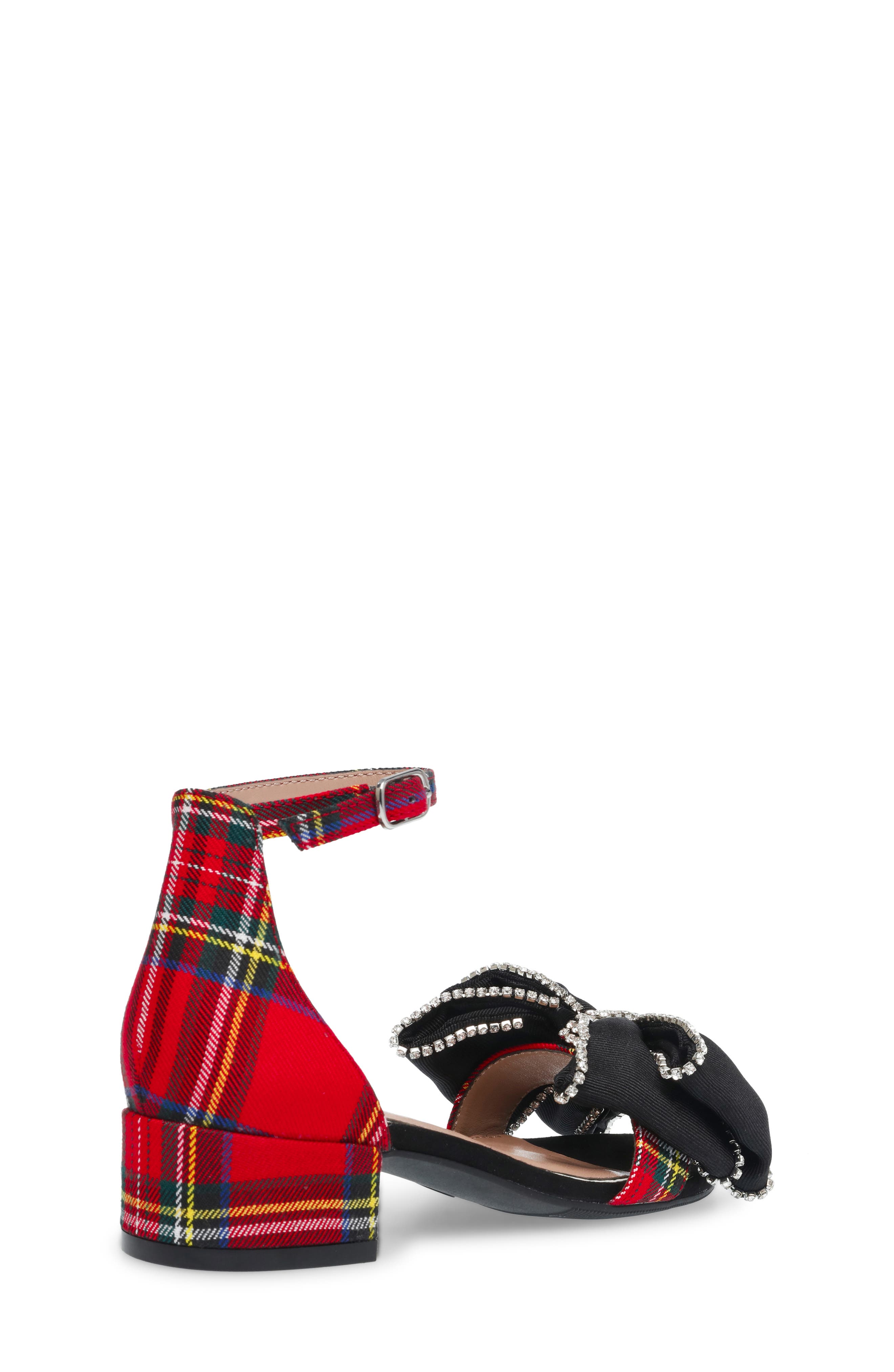 Betsey Johnson Kids' Zayle Rhinestone Plaid Sandal, Alternate, color, 