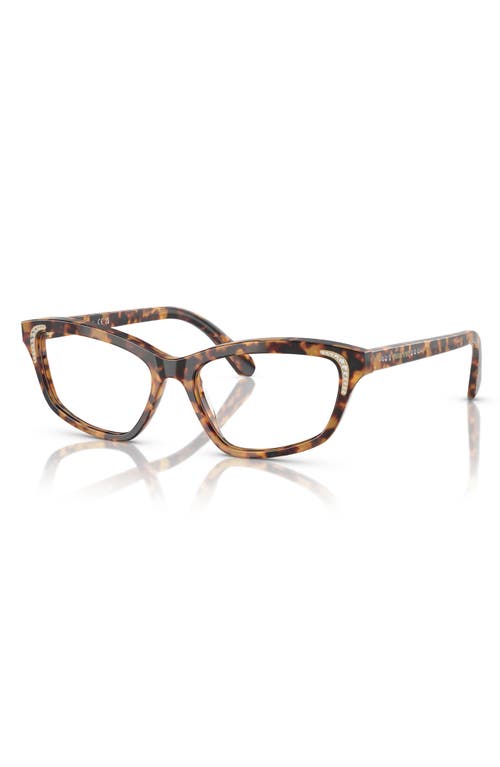 Swarovski 52mm Irregular Optical Glasses In Havana