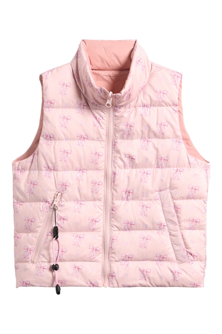 Kids' Casey Reversible Down Puffer Vest, Main, color, PINK