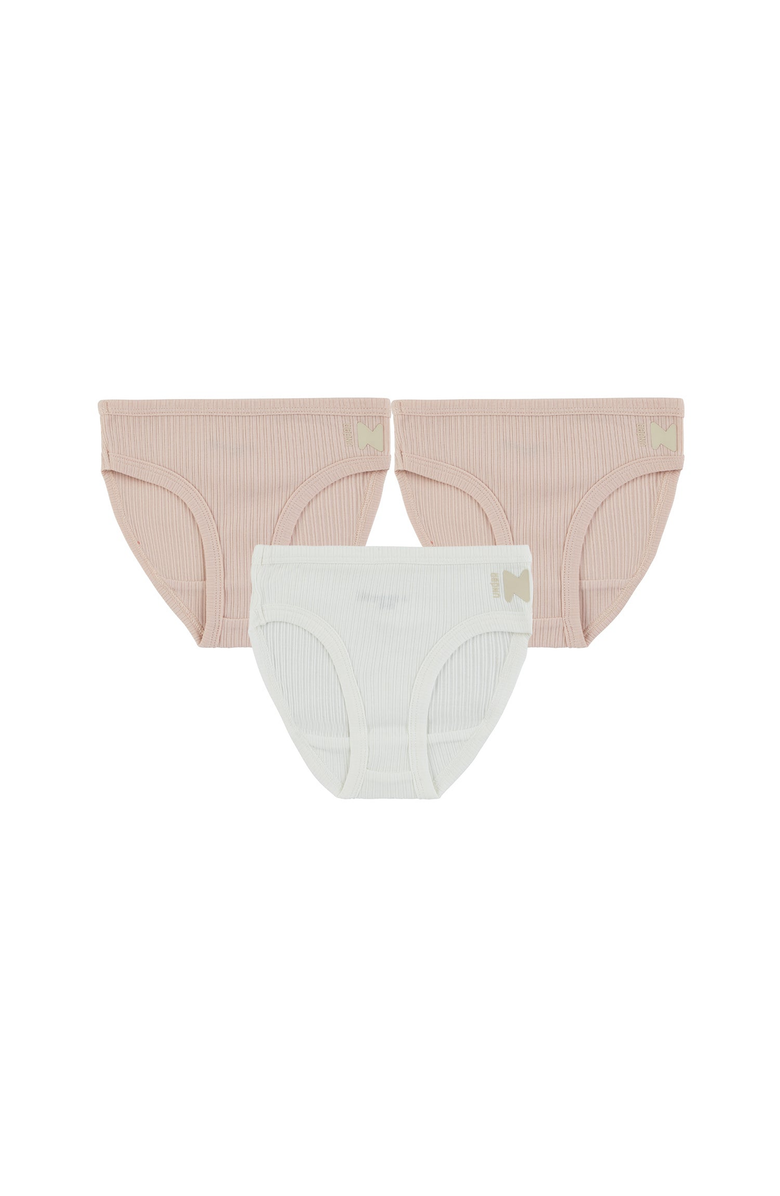 NoggiWear Ribbed Panties, Main, color, Mauve / White