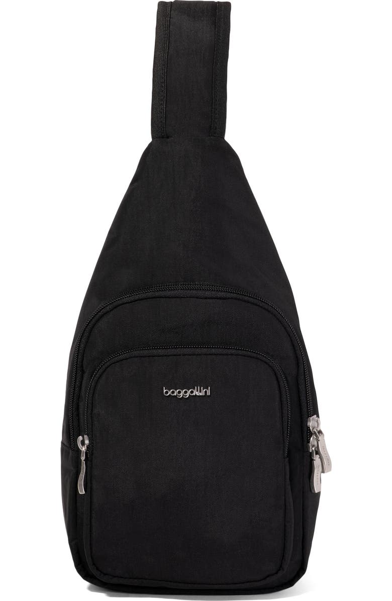 BAGGALLINI Modern Sling Bag EMF Blocking Pouch, Main, color, Black