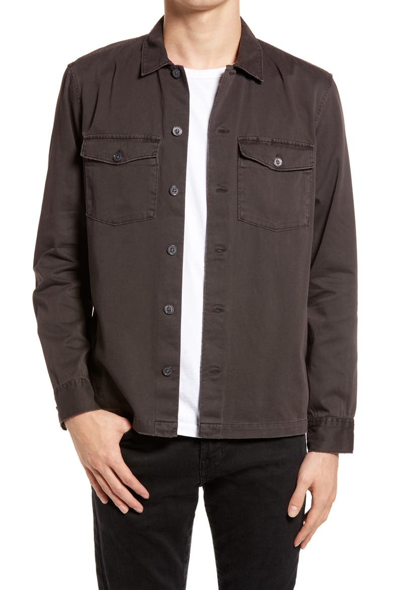 Spotter Button-Up Shirt Jacket, Alternate, color, DARK GARNET RED