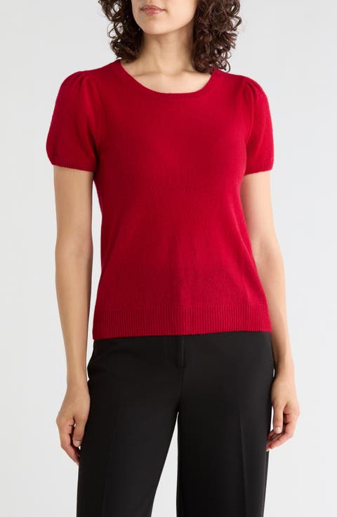 Puff Sleeve Cashmere Sweater