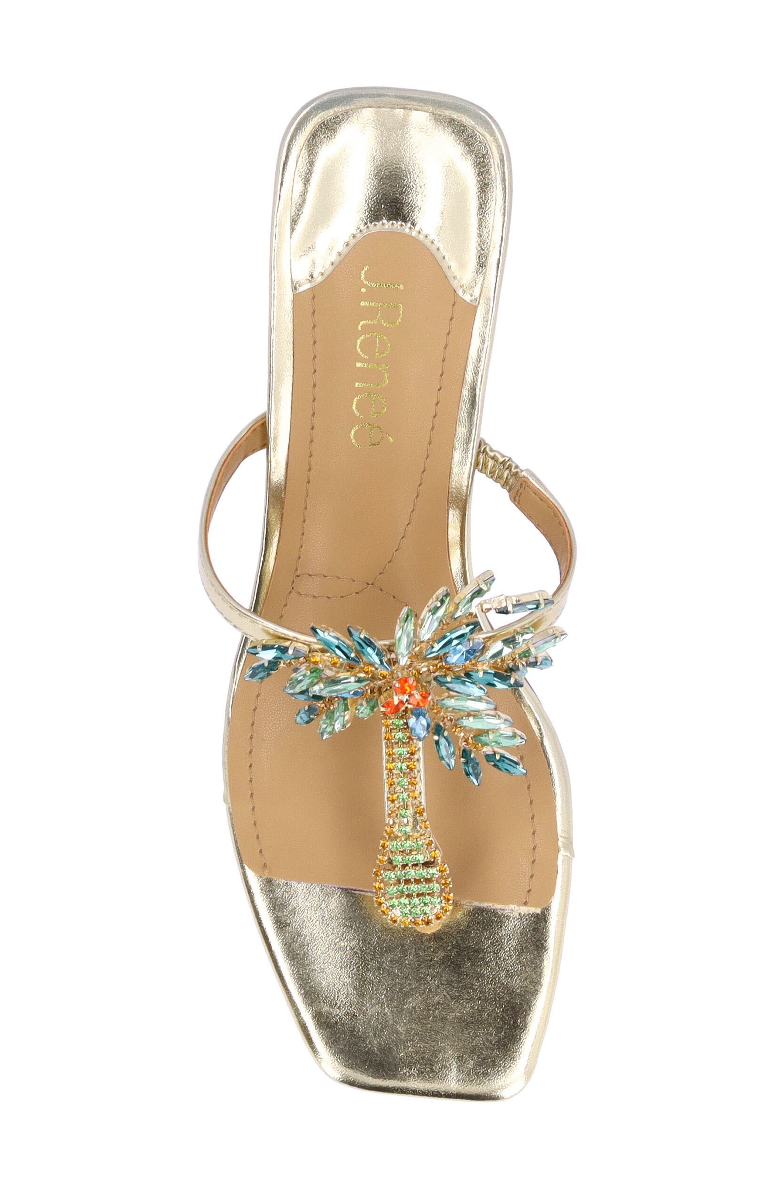 J. Reneé Palmy T-Strap Sandal, Alternate, color, Gold