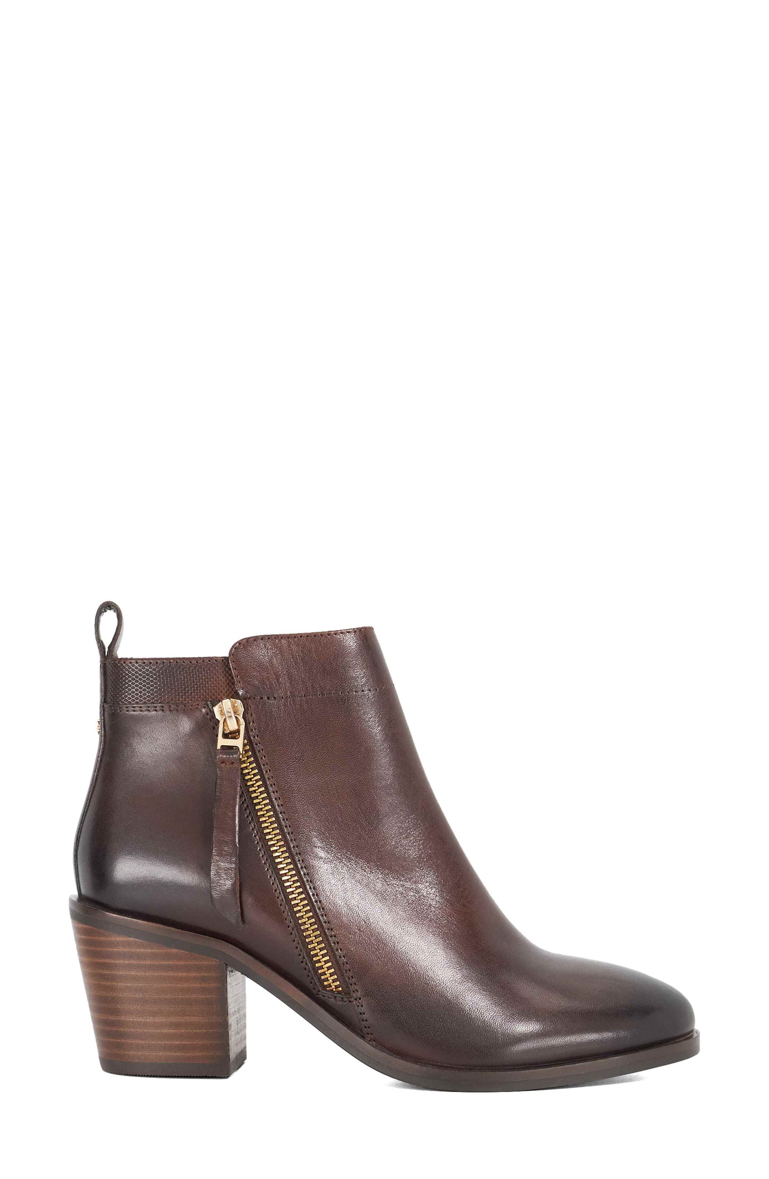 Paicing Block Heel Bootie, Alternate, color, BROWN BROWN