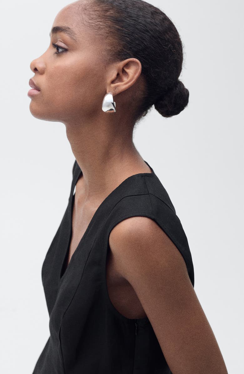 MANGO Sleeveless Peplum Top, Alternate, color, 