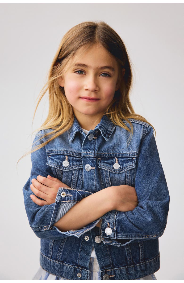 H&M Denim Jacket, Alternate, color, Denim Blue