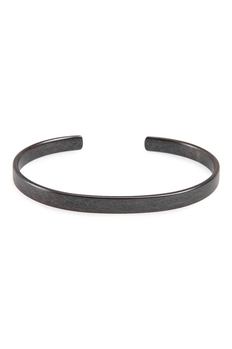 Metal Cuff Bracelet, Main, color, MATTE GUNMETAL