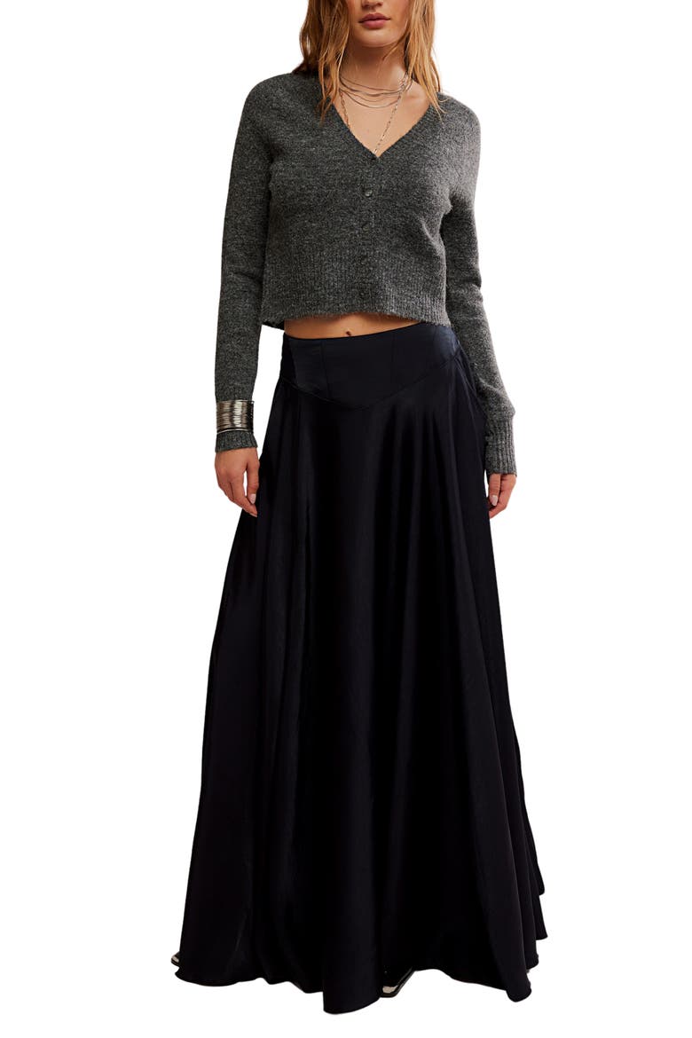 School Girl Crop Cardigan, Alternate, color, CHARCOAL HEATHER