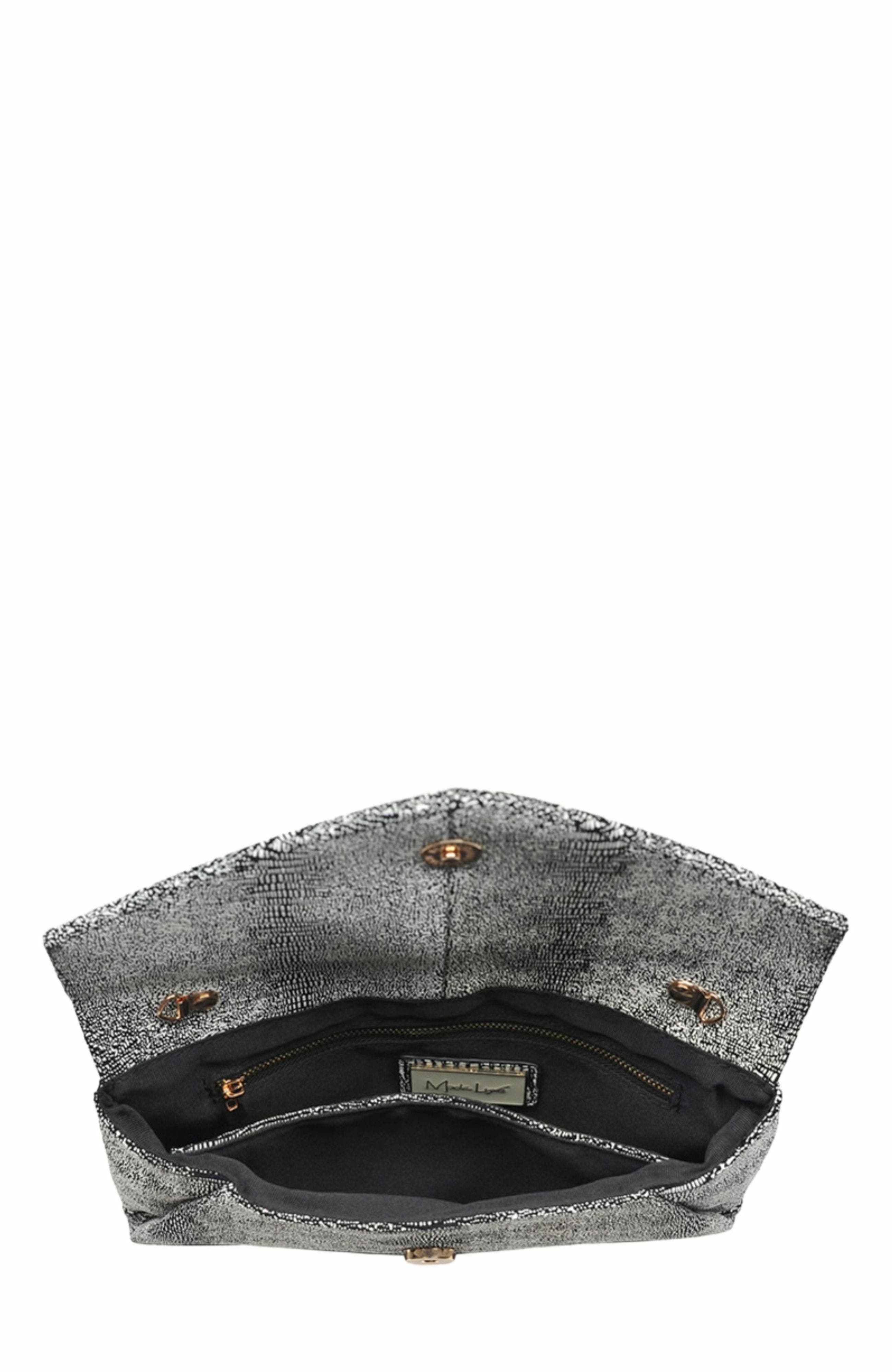 MODA LUXE Cara Clutch, Alternate, color, Black White