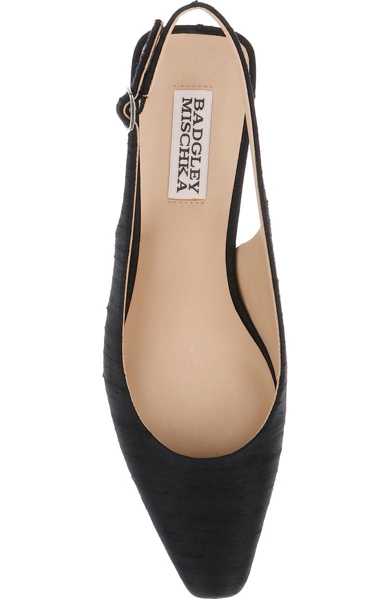 BADGLEY MISCHKA Oaklee Block Heel Slingback Pump, Alternate, color, Black Silk
