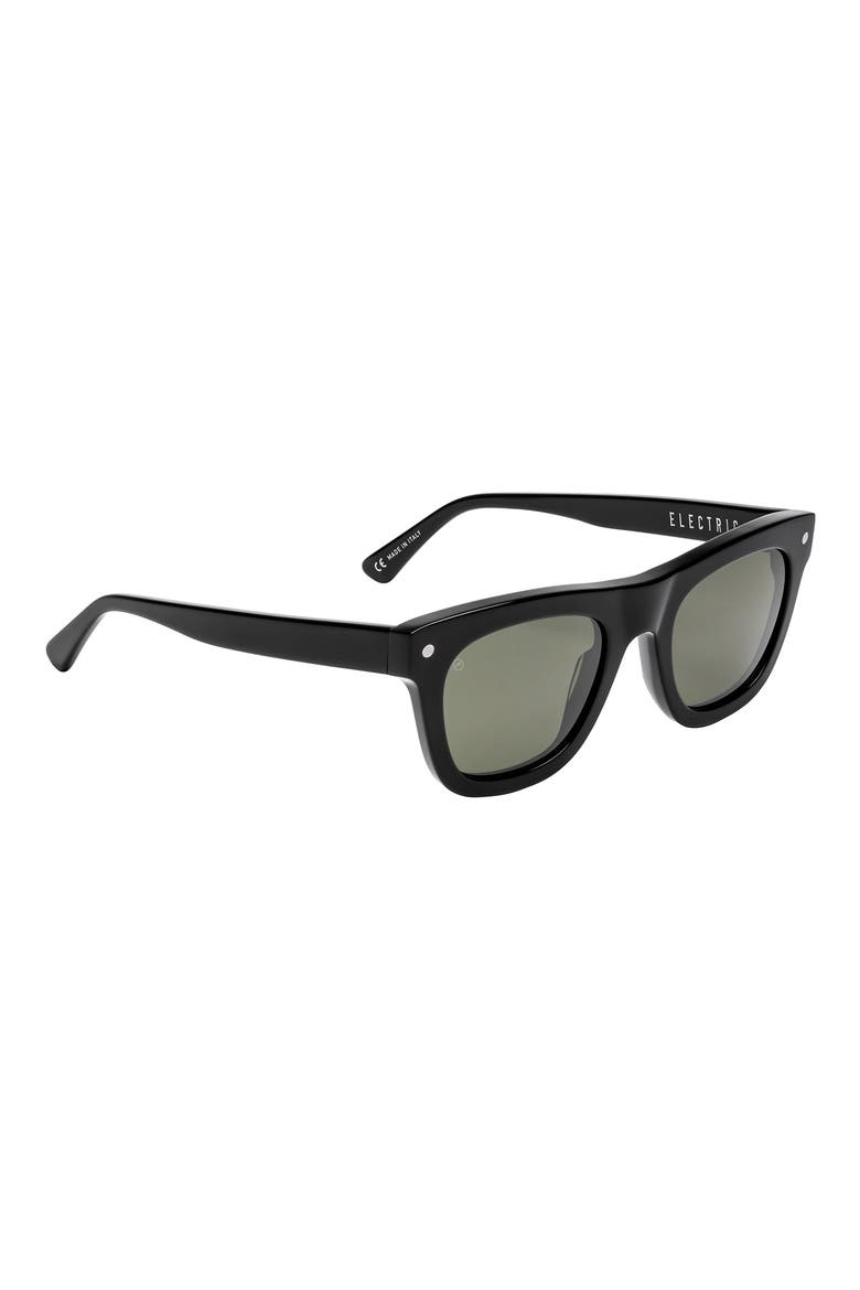 Cocktail 39mm Polarized Square Sunglasses, Alternate, color, GLOSS BLACK/GREY POLAR