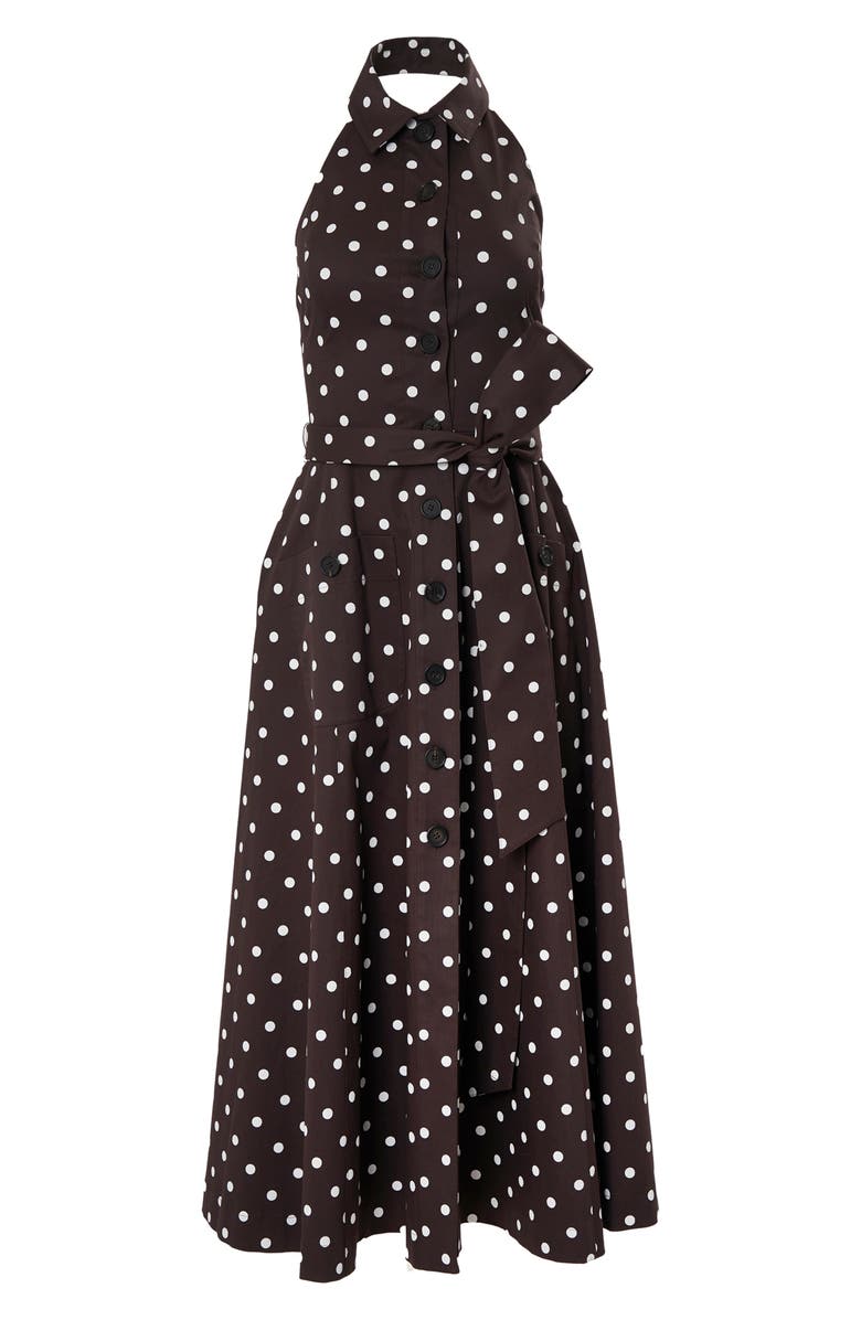 Carolina Herrera Polka Dot Halter Neck Midi Shirtdress | Nordstrom Carolina Herrera Polka Dot Halter Neck Midi Shirtdress | Nordstrom