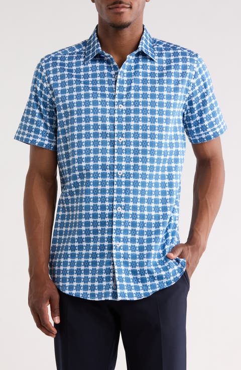 Arbor Short Sleeve Cotton Button-Up Shirt