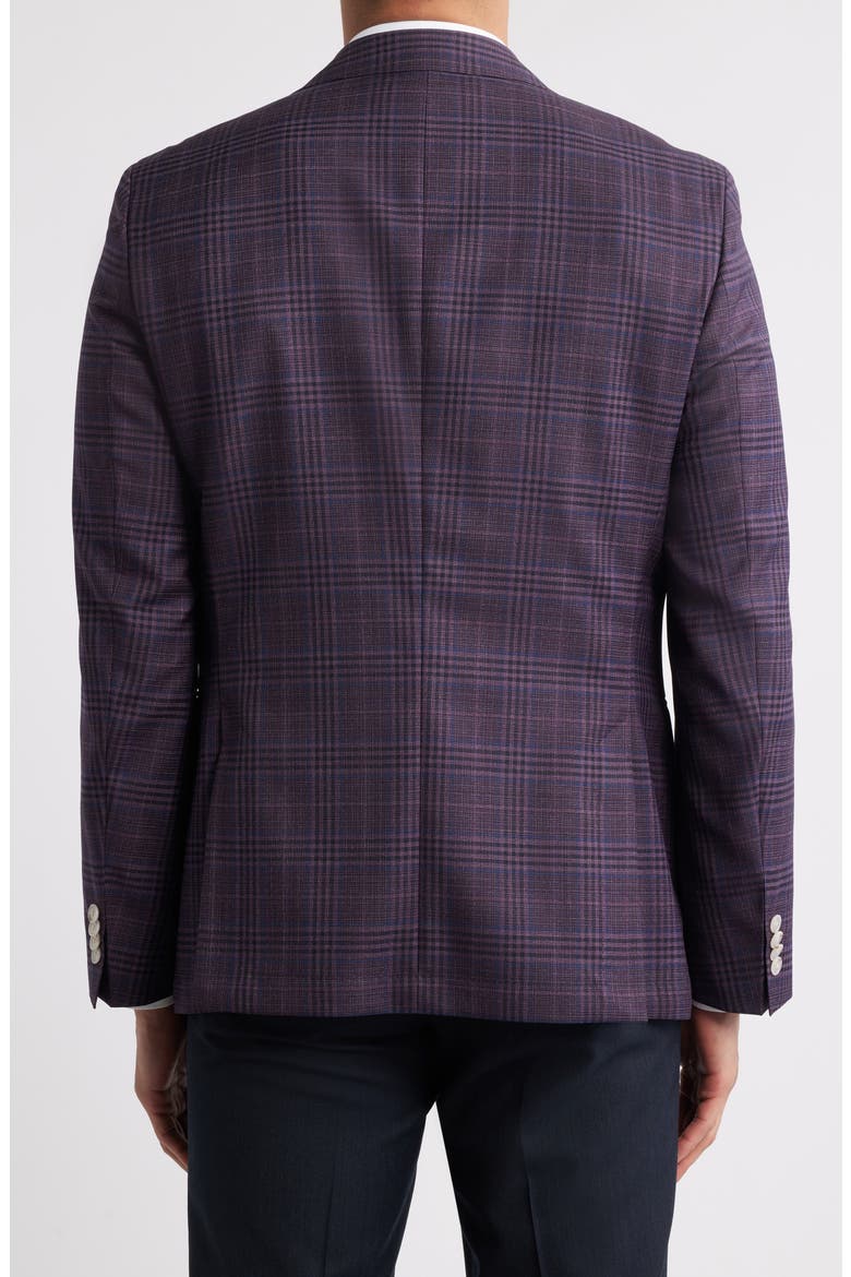 Hutson Plaid Virgin Wool Sport Coat, Alternate, color, DARK PINK