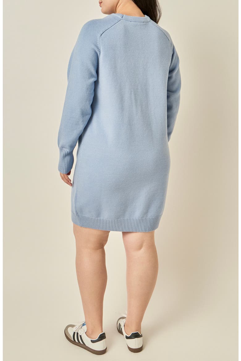 Knit Minidress, Alternate, color, SLATE BLUE