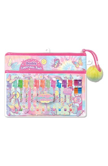 Hot Focus Kids' Double Compartment Pouch In Multi