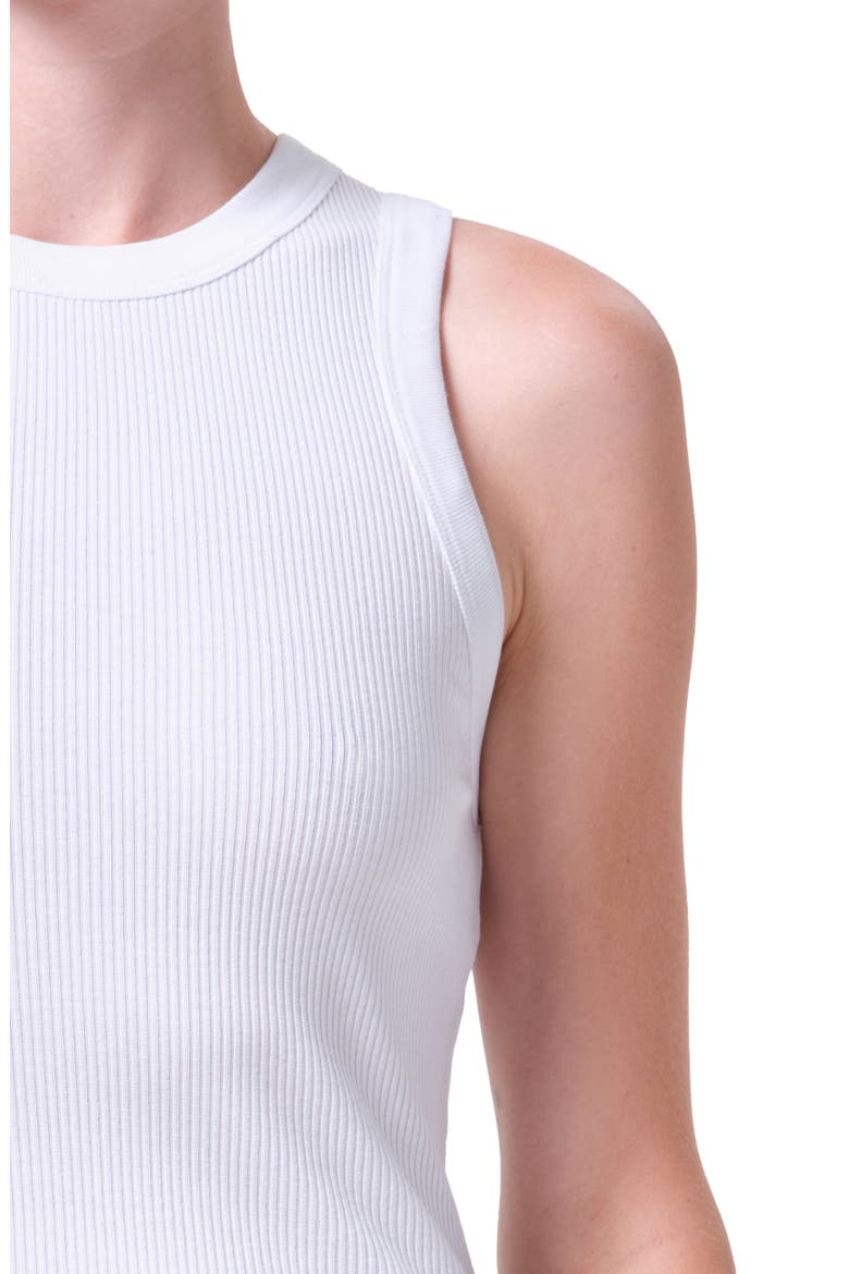 Leigh Rib Racerback Tank, Alternate, color, WHITE