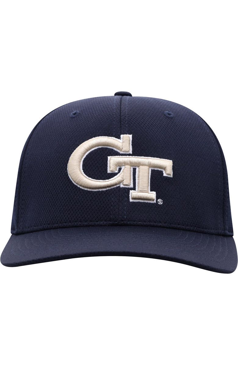 TOP OF THE WORLD Men's Top of the World Navy Georgia Tech Yellow Jackets Reflex Logo Flex Hat, Alternate, color, Navy