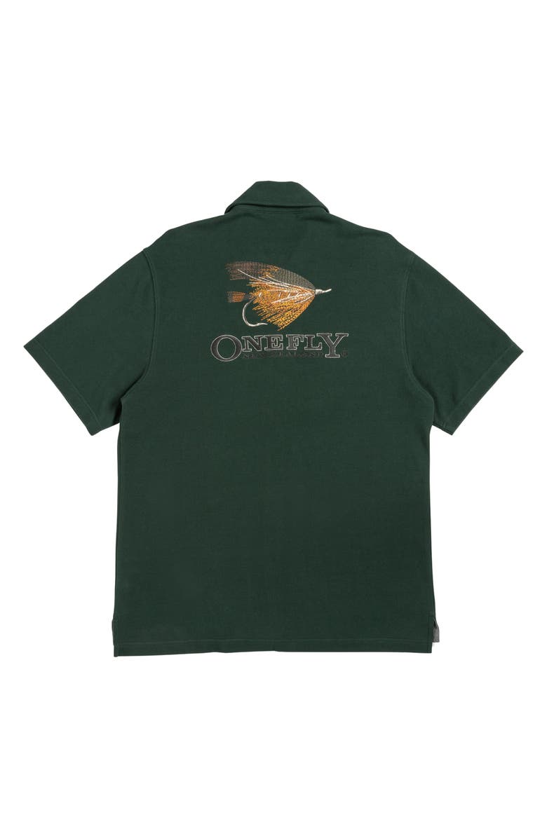 Rodd & Gunn Rusty Spinner Knit Short Sleeve Button-Up Shirt, Alternate, color, Forest