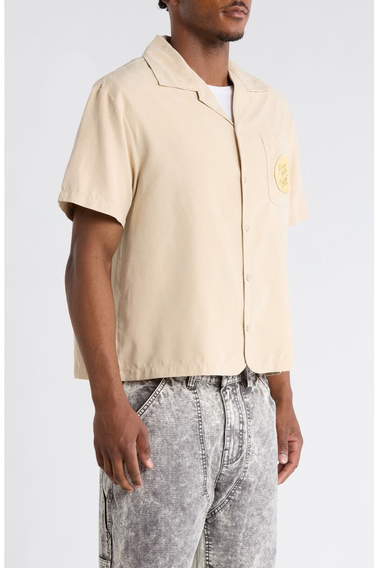 Brushed Camp Shirt, Alternate, color, SAND